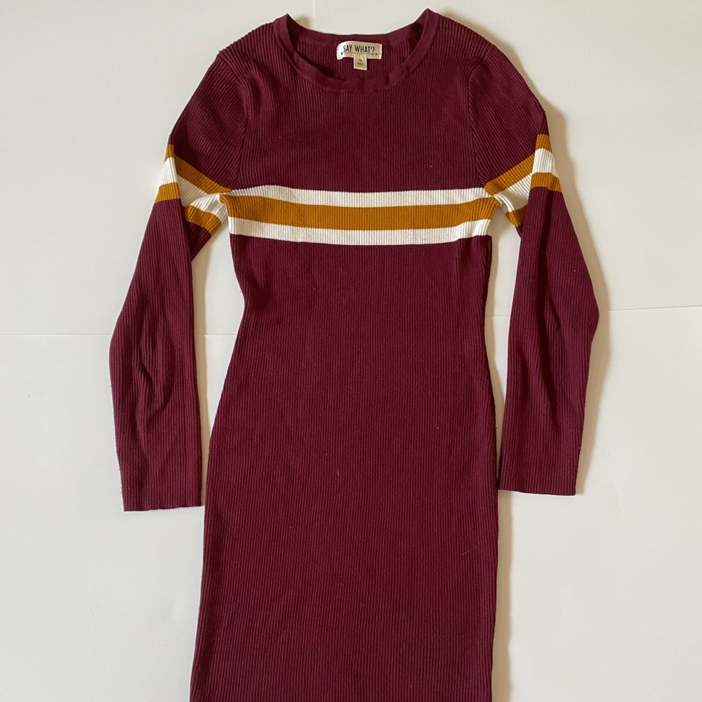Maroon Bodycon Dress